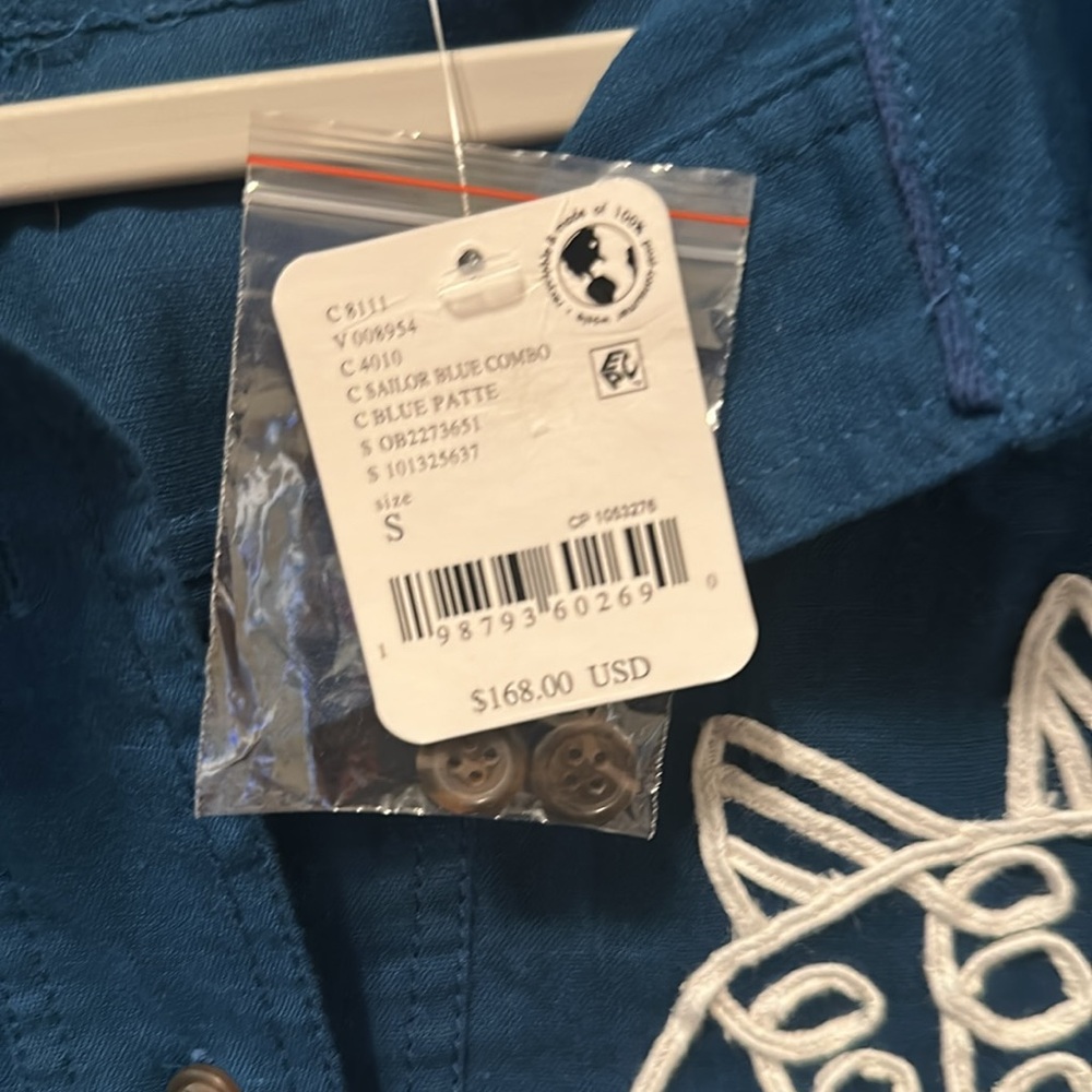 NWT FREE PEOPLE WE THE FREE TIDAL STITCH SHIRT 🐟🐟 - Picture 4 of 4